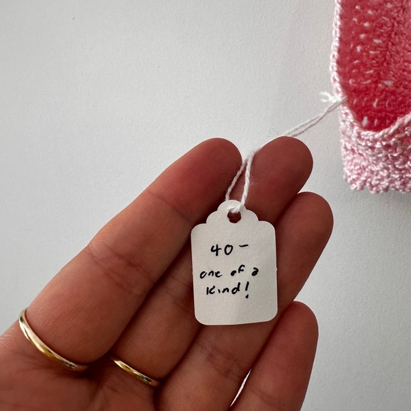 Pink Crochet Ruffle Crop Top - Picture 3 of 3